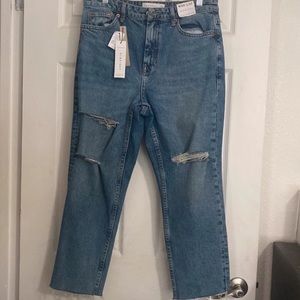 Topshop Sofia Ripped Straight Leg Jeans